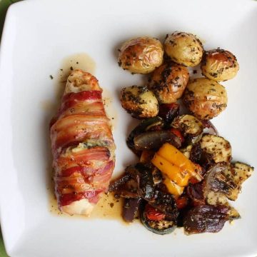 Stuffed Chicken One Sheet Meal, perfect for weeknight dinners
