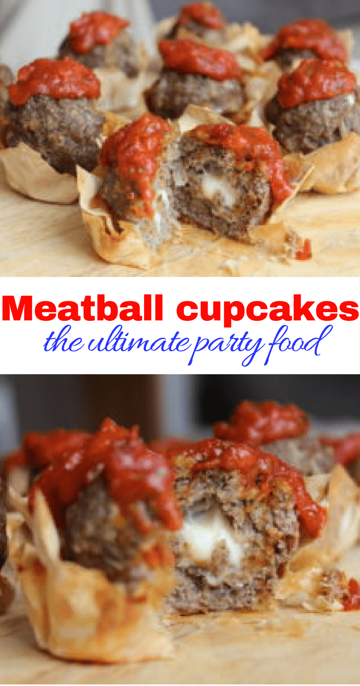 The meatball cupcakes will be the show stopper at your next dinner party! These melt in the middle meatballs are packed full of flavour, nestled in a filo pastry case and topped with a rich tomato sauce. Perfect finger food!