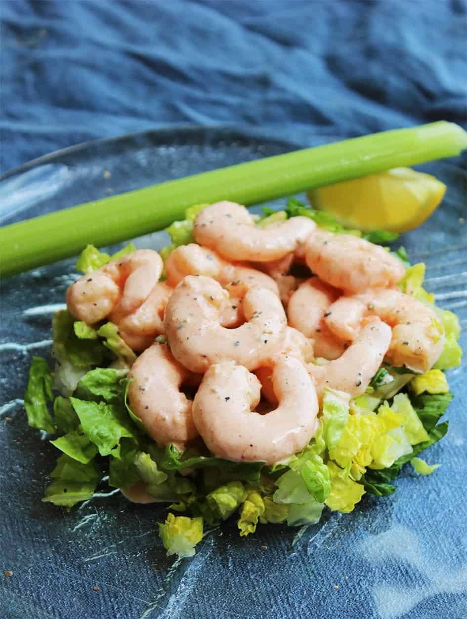 This Bloody Mary Prawn Cocktail is a great appetiser to serve guests at a dinner party. The spicy sauce is to die for and brings this retro recipe into the 21st century! You can substitute the prawns for shrimp. An easy recipe that can be prepped ahead of time and takes just 15 minutes!
