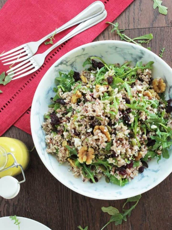Brown Rice Salad with Feta and Cranberries Slow The Cook Down