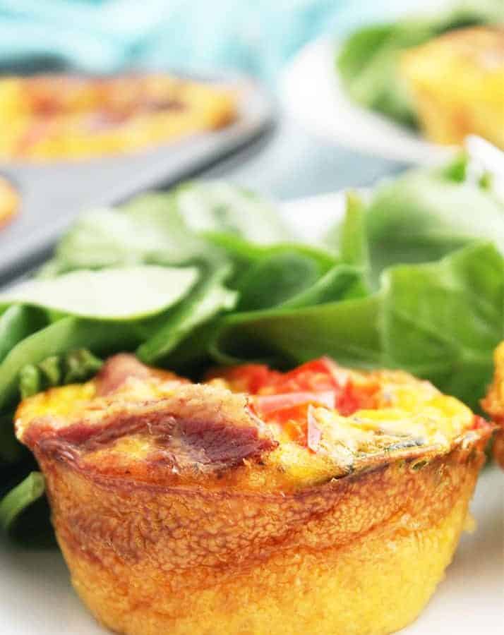 Close up of an egg muffin cup