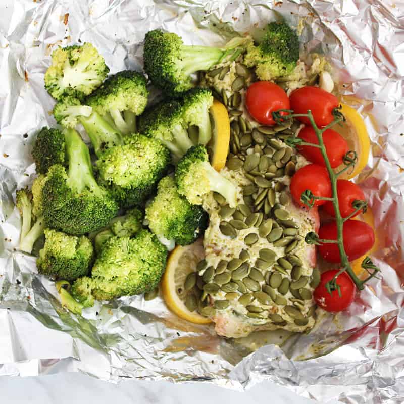 Salmon Baked in Foil with Pesto Slow The Cook Down