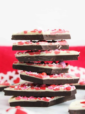 Close up of stacked chocolate bark