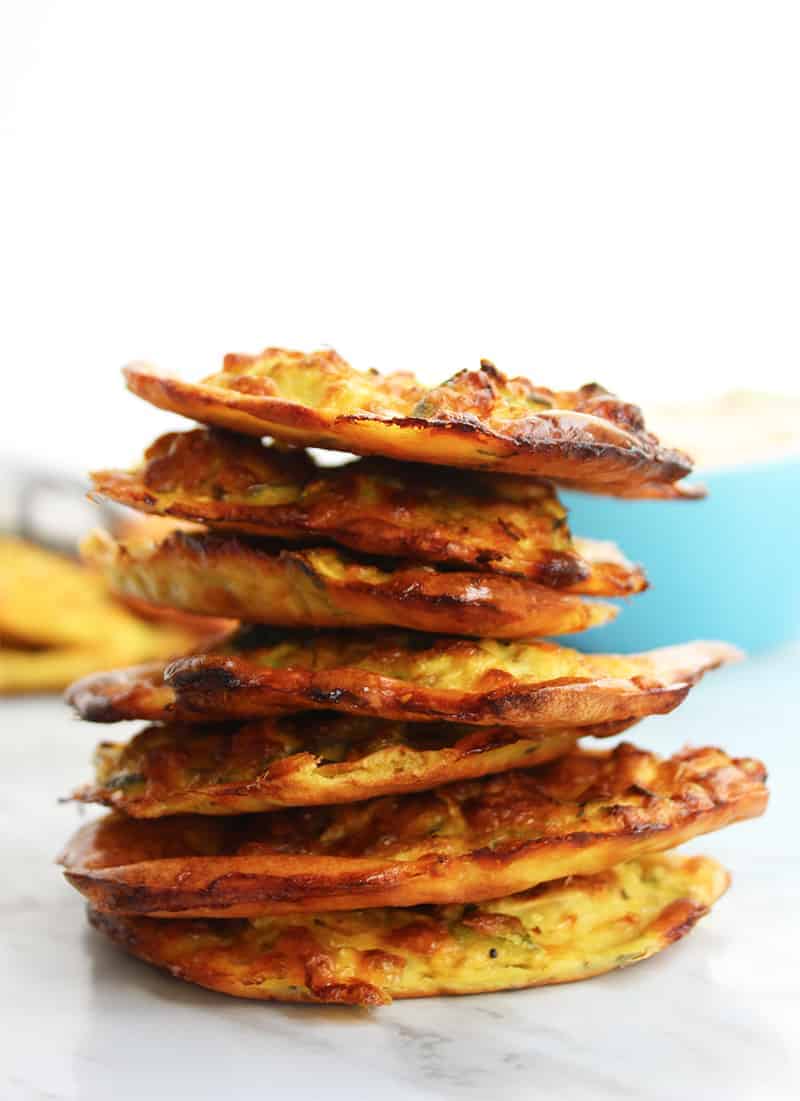 A stack of zucchini fritters