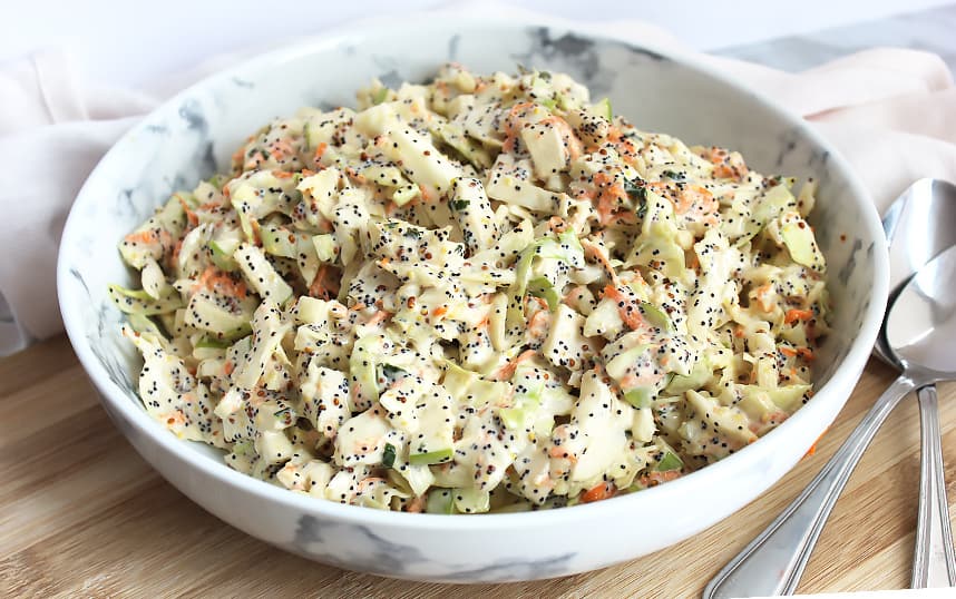 Fennel and Apple Coleslaw in a Creamy Mustard Dressing