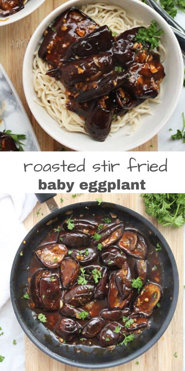 Roasted Baby Eggplant (Aubergine) with Stir Fry Sauce Slow The Cook Down