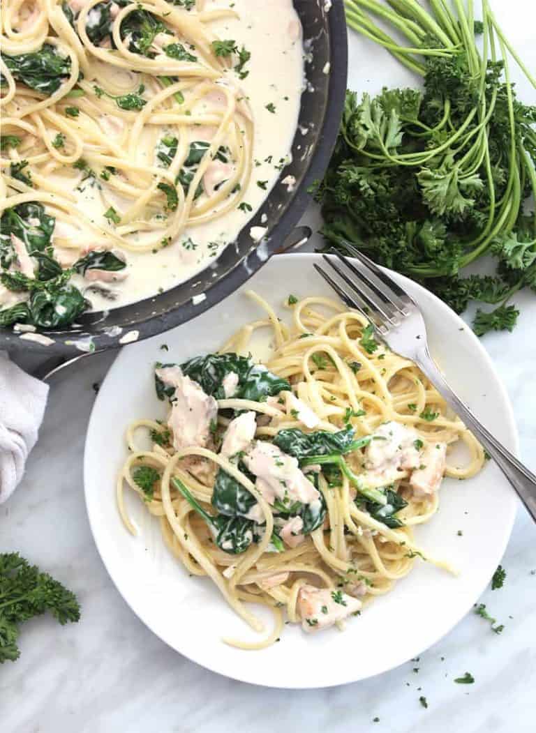 Creamy Lemon Salmon Pasta Slow The Cook Down