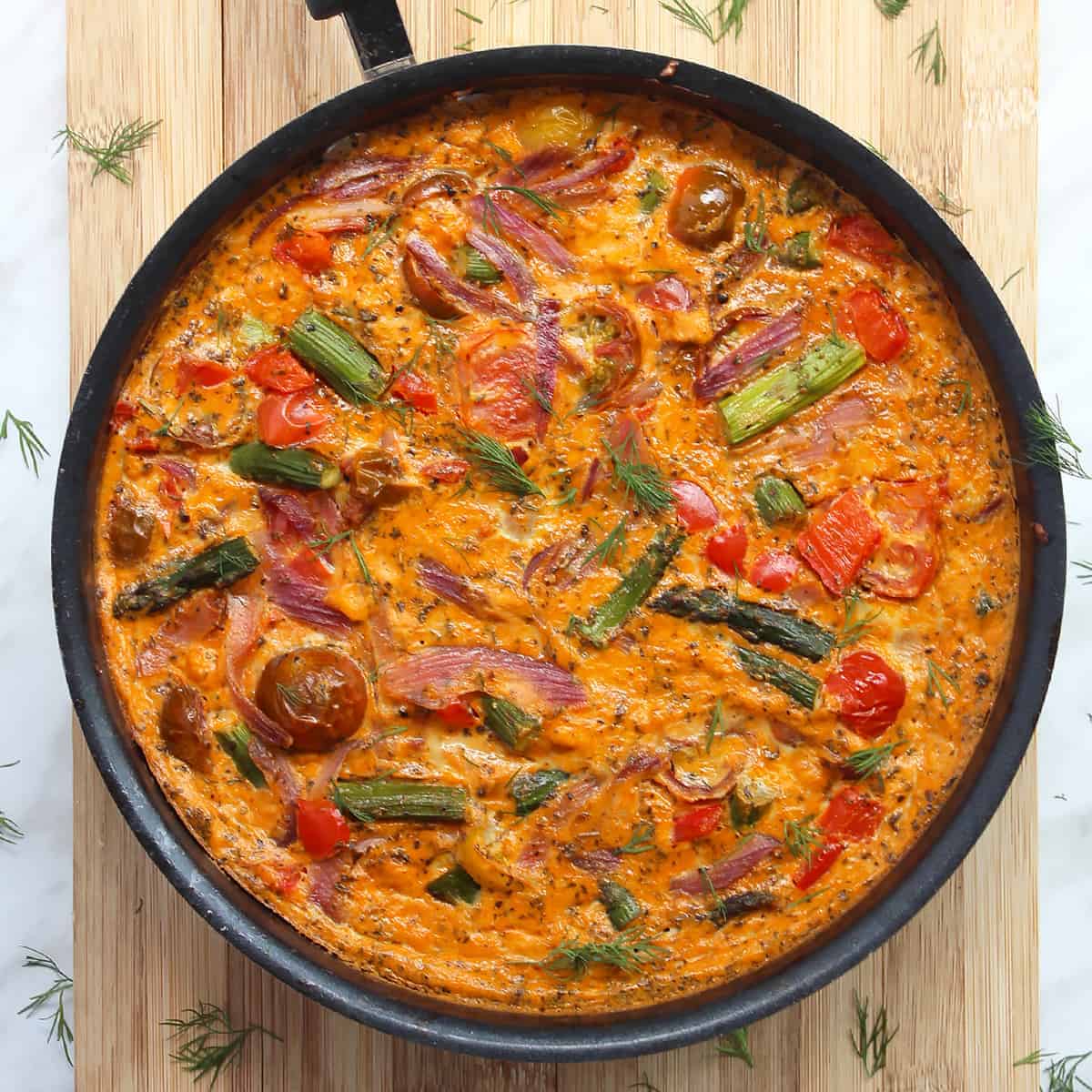 Oven Baked Red Pesto Frittata Slow The Cook Down