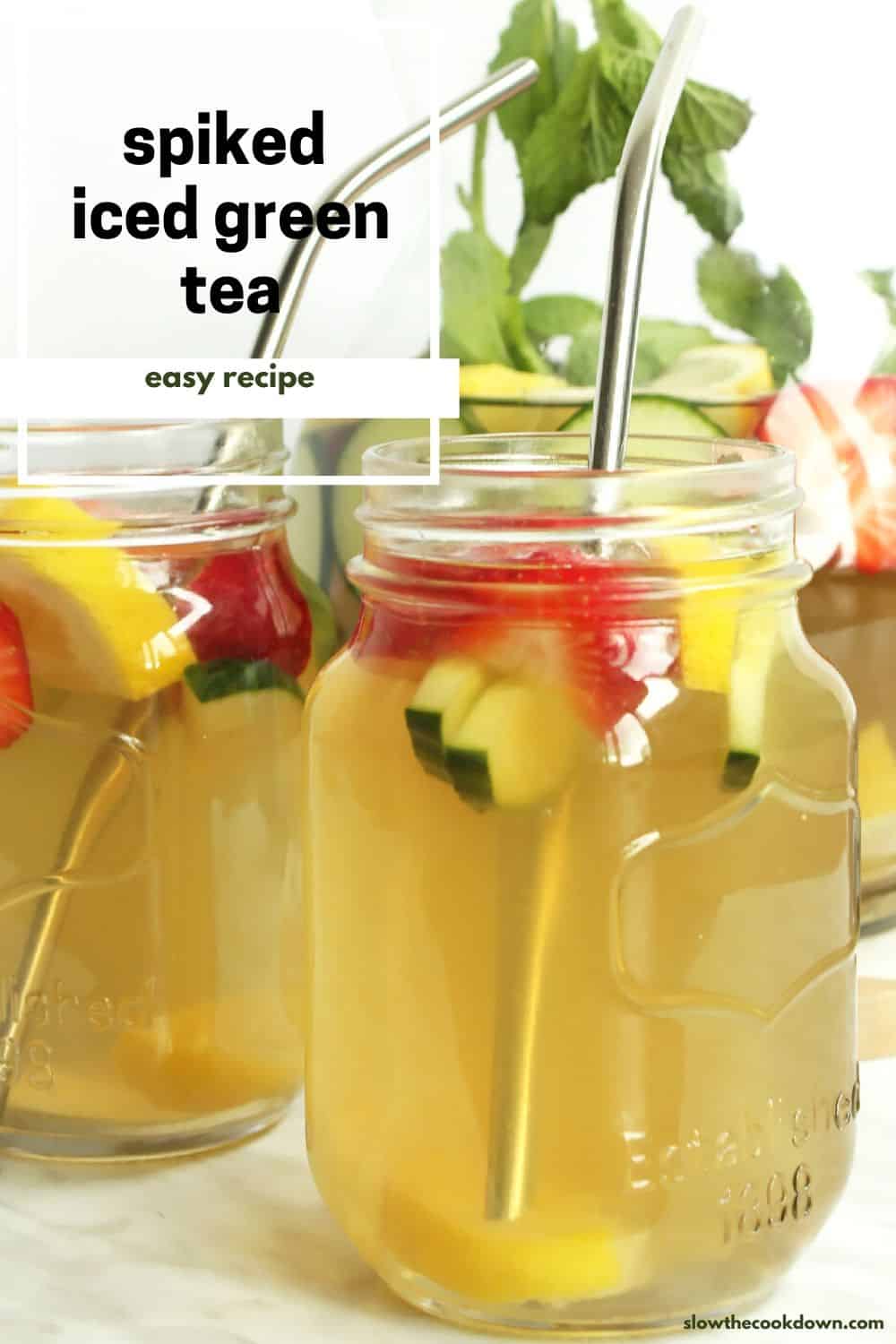 Vodka Spiked Iced Green Tea Slow The Cook Down