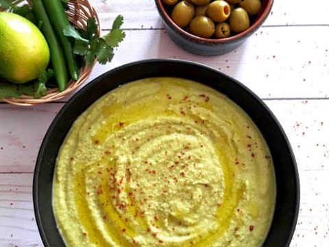 Image for Creamy Homemade Cilantro Jalapeno Hummus