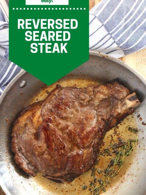 Pinterest graphic. Coffee marinated steak with text