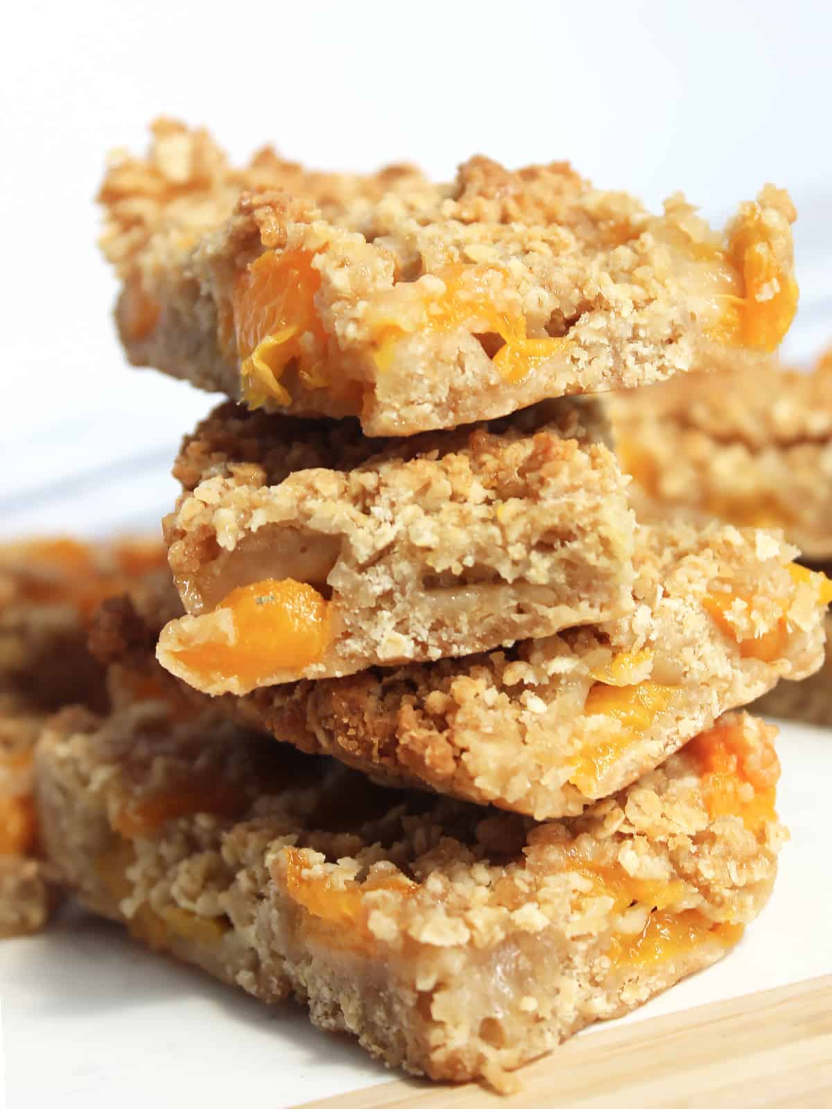 Baked Peach Oatmeal Bars Slow The Cook Down