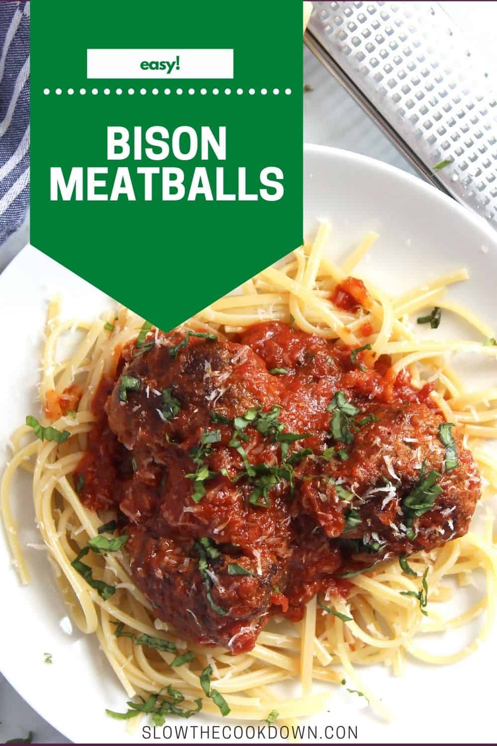 Bison Meatballs Slow The Cook Down