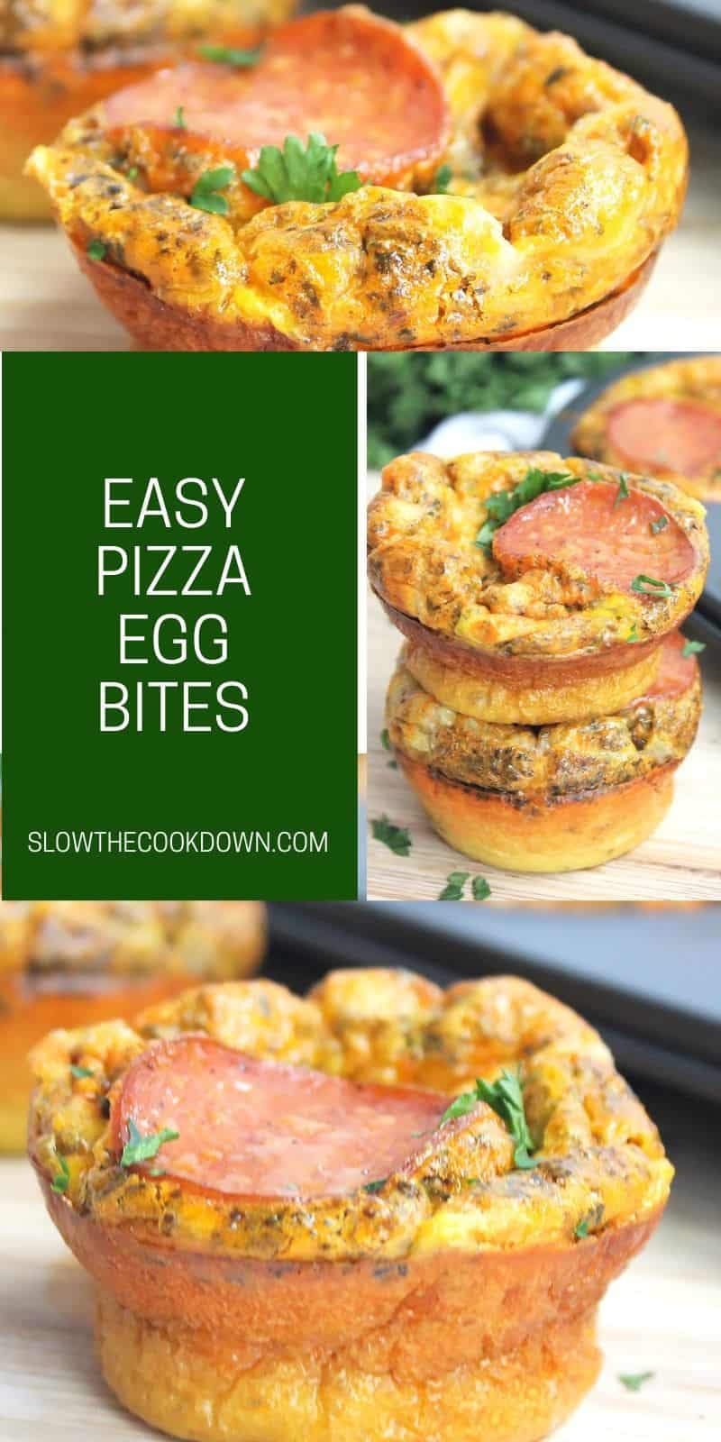 Baked Pizza Egg Bites Slow The Cook Down