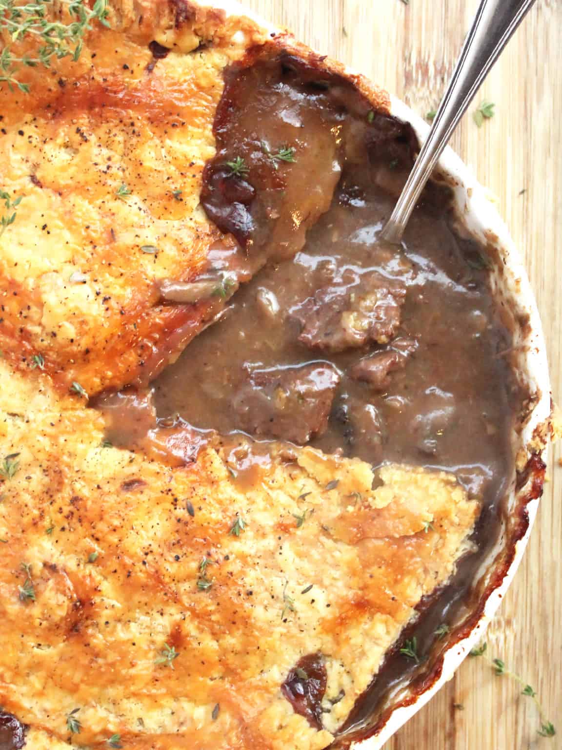 Steak and Stilton Pie Slow The Cook Down