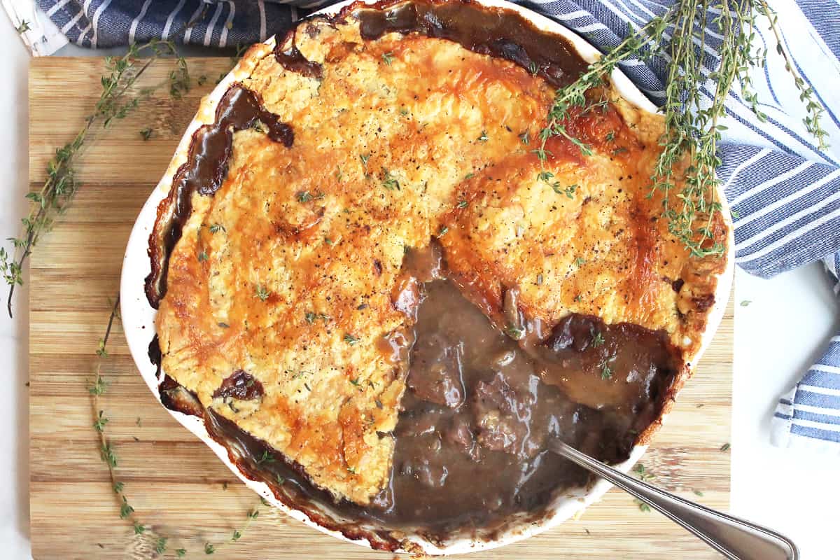 Steak and Stilton Pie Slow The Cook Down