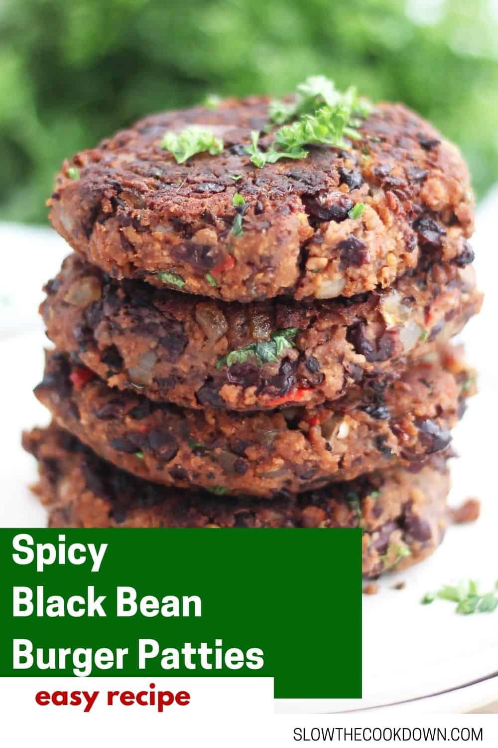 Spicy Black Bean Burger Recipe - Slow The Cook Down