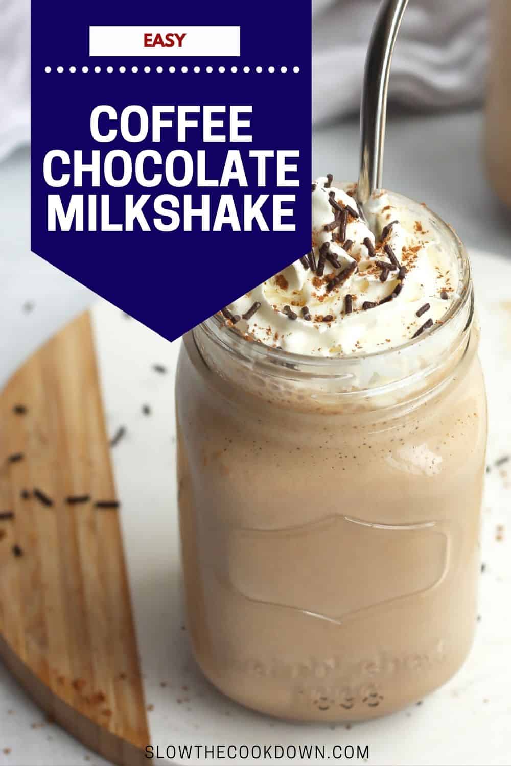Chocolate Coffee Milkshake (Mocha Milkshake) Slow The Cook Down