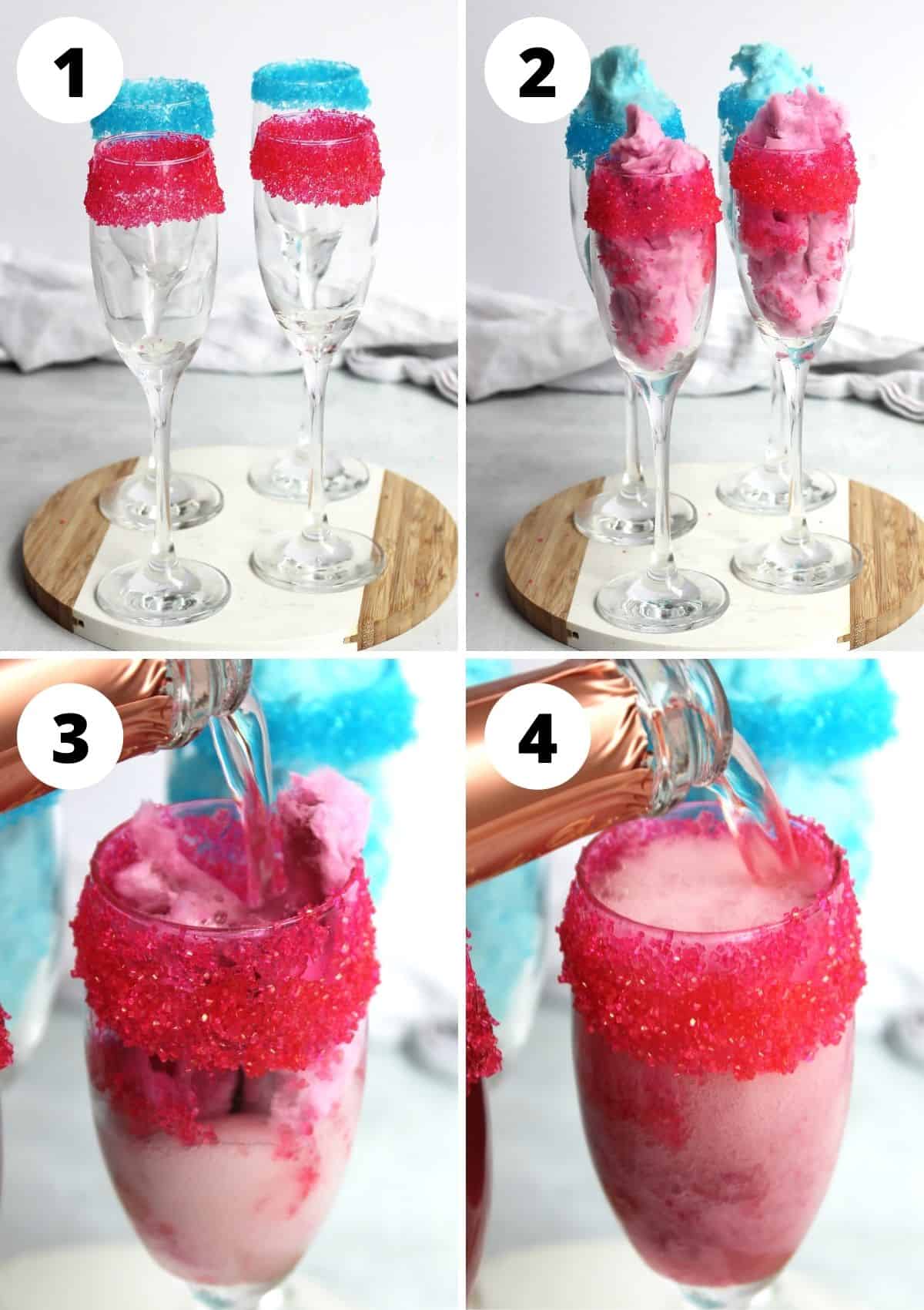 Cotton Candy Champagne Cocktails Slow The Cook Down