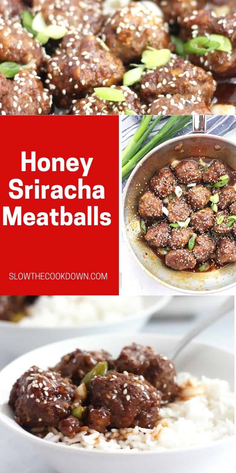Honey Sriracha Meatballs Slow The Cook Down