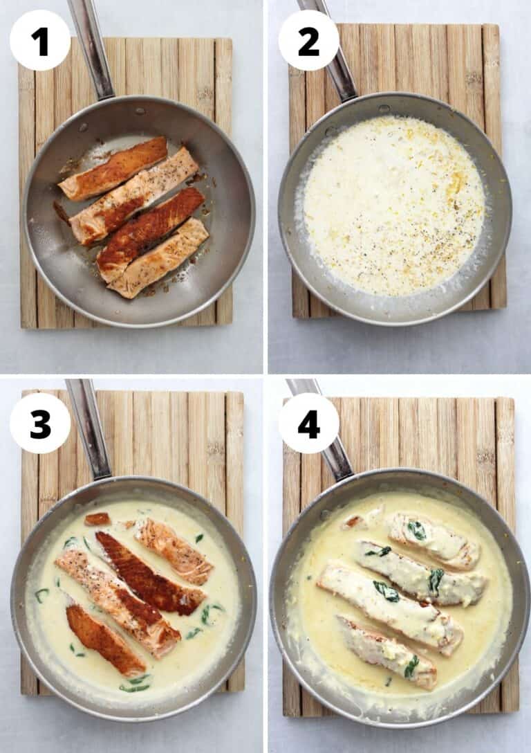 Salmon in Creamy Basil and Lemon Sauce Slow The Cook Down