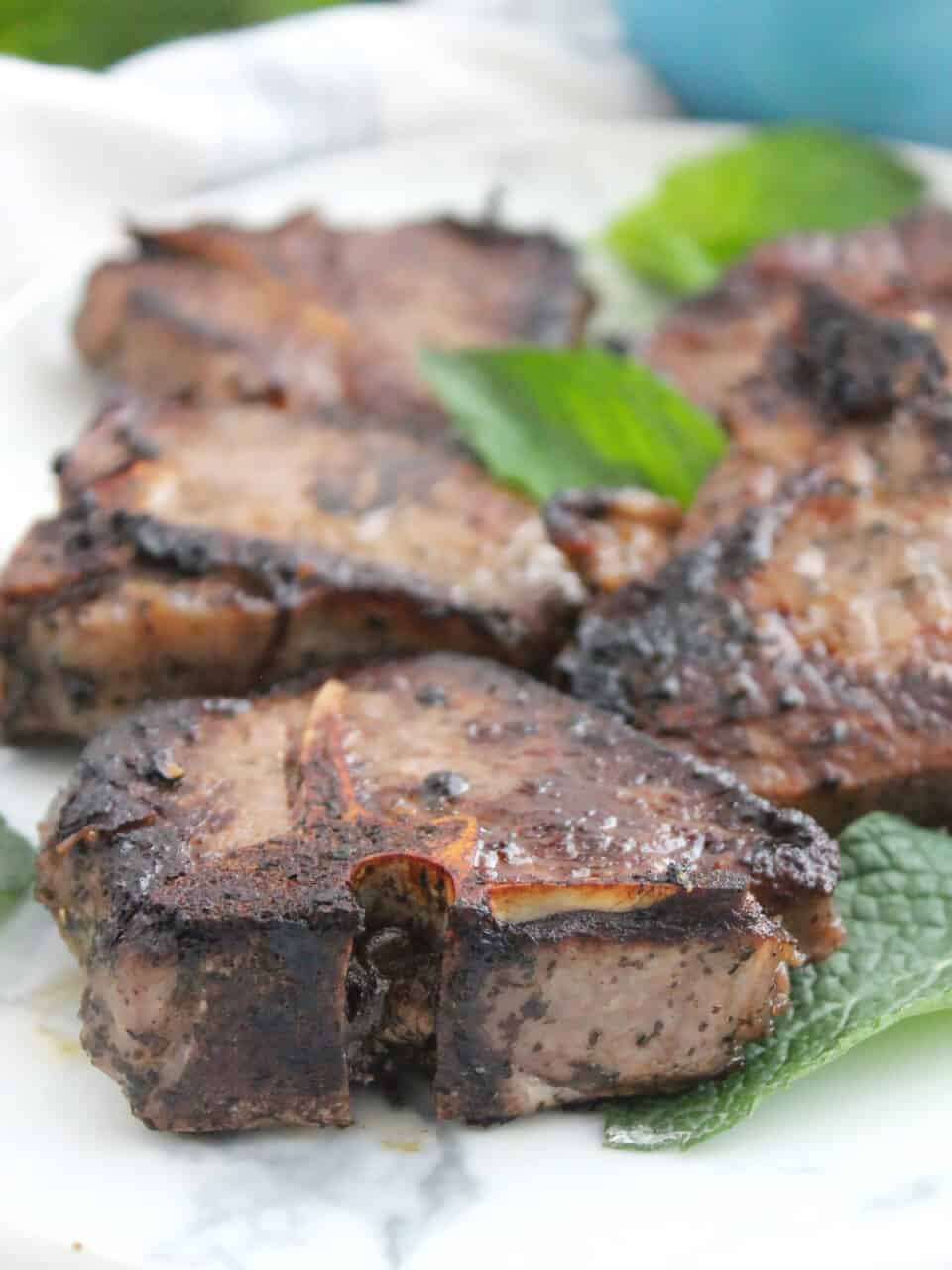 Reverse Seared Lamb Chops (Mint Marinated) Slow The Cook Down