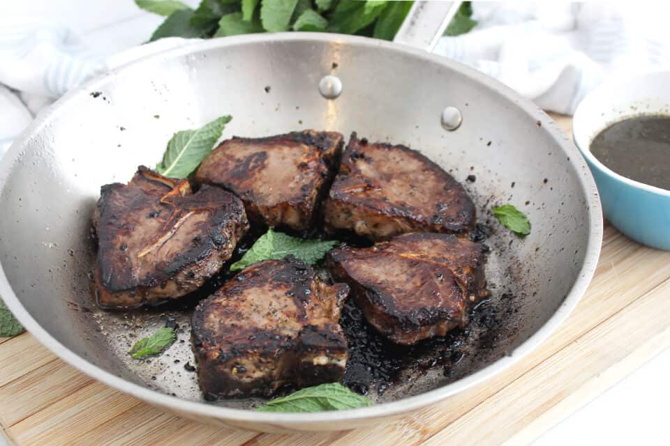 Reverse Seared Lamb Chops (Mint Marinated) Slow The Cook Down