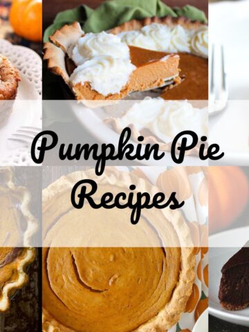 Collage of six homemade pumpkin pie recipes with text overlay.