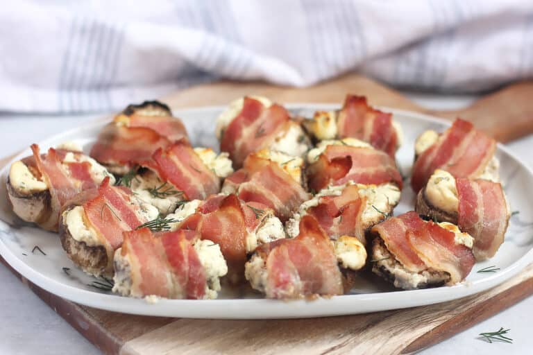 Bacon Wrapped Stuffed Mushrooms - Slow The Cook Down