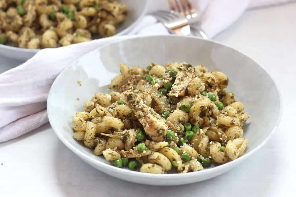 Chicken Pesto Pasta with Peas Slow The Cook Down