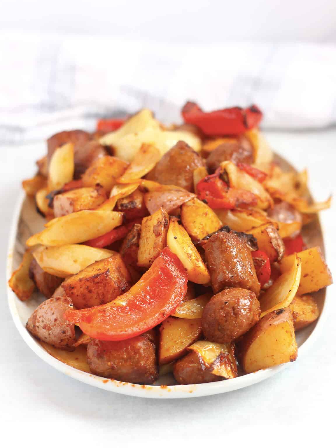 Air Fryer Sausage, Peppers, Onions and Potatoes Slow The Cook Down