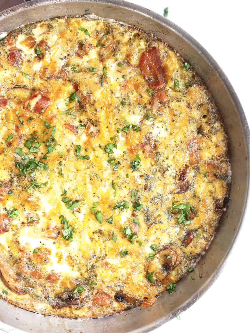 Bacon, Mushroom and Cheese Frittata Slow The Cook Down