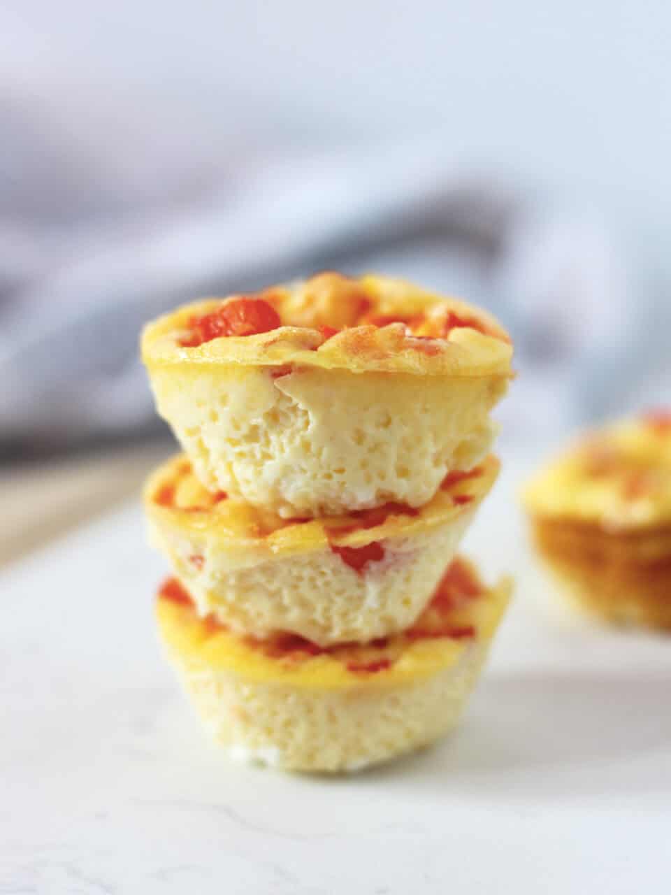 Three mini egg cups stacked on top of each other.