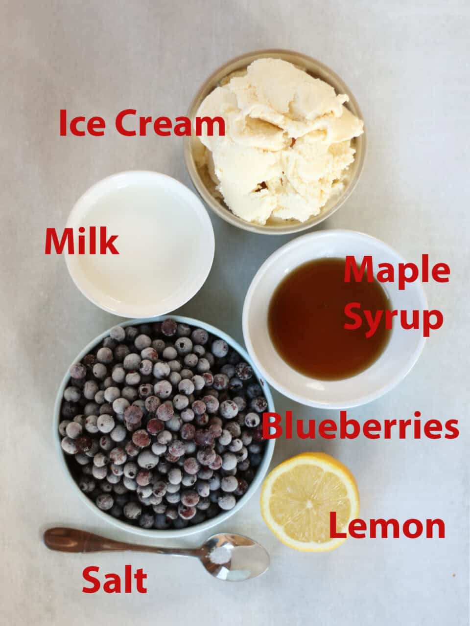 Labelled photograph of ingredients used in this recipe.